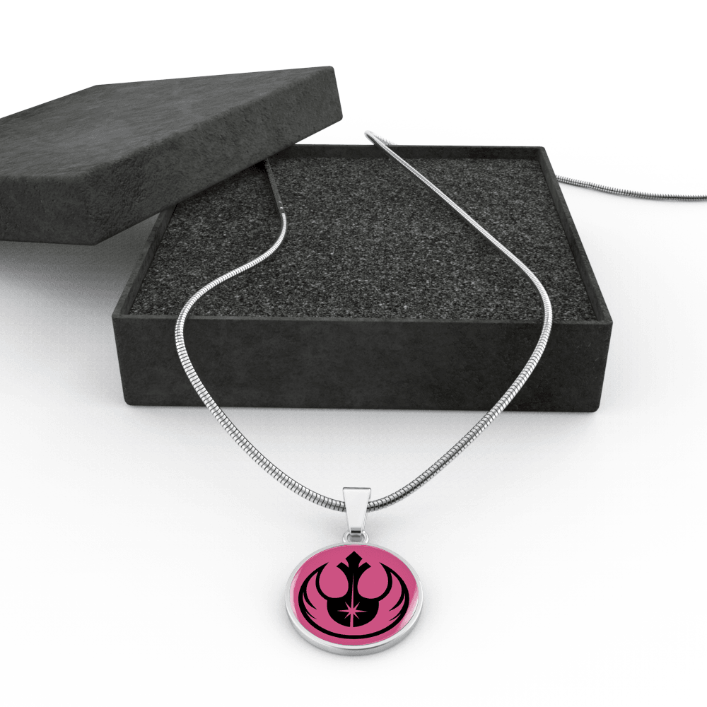 Designs by MyUtopia Shout Out:Rebel Jedi Handcrafted Jewelry,Necklace w/ snake chain 18“-22“ / Silver,Necklace
