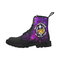 Load image into Gallery viewer, Designs by MyUtopia Shout Out:Rebel Leopard 7 Eye Lace up Canvas Combat Boots
