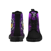 Load image into Gallery viewer, Designs by MyUtopia Shout Out:Rebel Leopard 7 Eye Lace up Canvas Combat Boots
