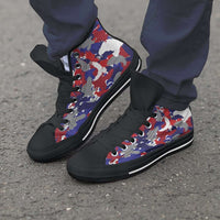 Load image into Gallery viewer, Designs by MyUtopia Shout Out:Red White and Blue Eagles Camo Print Canvas High Top Shoes
