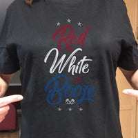 Load image into Gallery viewer, Designs by MyUtopia Shout Out:Red White and Booze Adult Unisex T-Shirt
