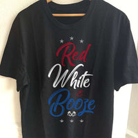 Load image into Gallery viewer, Designs by MyUtopia Shout Out:Red White and Booze Adult Unisex T-Shirt,S / Black,Adult Unisex T-Shirt

