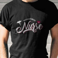 Load image into Gallery viewer, Designs by MyUtopia Shout Out:Registered Nurse Adult Unisex Black T-Shirt
