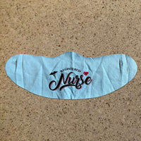 Load image into Gallery viewer, Designs by MyUtopia Shout Out:Registered Nurse Fabric Face Covering / Face Mask,Light Blue,Fabric Face Mask
