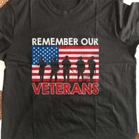 Load image into Gallery viewer, Designs by MyUtopia Shout Out:Remember Our Veterans Adult Unisex T-Shirt

