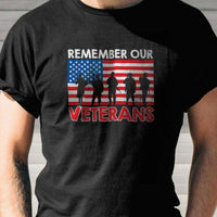 Load image into Gallery viewer, Designs by MyUtopia Shout Out:Remember Our Veterans Adult Unisex T-Shirt
