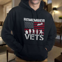 Load image into Gallery viewer, Designs by MyUtopia Shout Out:Remember Our Veterans Core Fleece Pullover Hoodie
