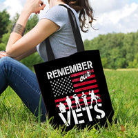 Load image into Gallery viewer, Designs by MyUtopia Shout Out:Remember Our Veterans Fabric Totebag Reusable Shopping Tote
