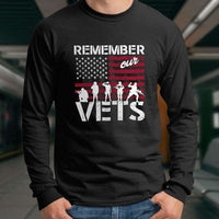 Load image into Gallery viewer, Designs by MyUtopia Shout Out:Remember Our Veterans Long Sleeve Ultra Cotton T-Shirt
