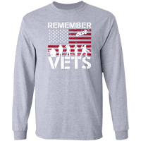 Load image into Gallery viewer, Designs by MyUtopia Shout Out:Remember Our Veterans Long Sleeve Ultra Cotton T-Shirt,Sport Grey / S,Long Sleeve T-Shirts
