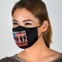 Load image into Gallery viewer, Designs by MyUtopia Shout Out:Remember Our Veterans US Flag Adult Fabric Face Mask with Elastic Ear Loops
