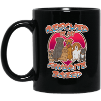 Load image into Gallery viewer, Designs by MyUtopia Shout Out:Rescued is my Favorite Dog Breed Ceramic Coffee Mug - Black,11 oz / Black,Ceramic Coffee Mug
