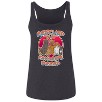 Load image into Gallery viewer, Designs by MyUtopia Shout Out:Rescued is my Favorite Dog Breed Ladies&#39; Relaxed Jersey Tank Top,Dark Heather Grey / S,Tank Tops
