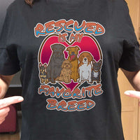 Load image into Gallery viewer, Designs by MyUtopia Shout Out:Rescued is my Favorite Dog Breed Ultra Cotton Unisex T-Shirt
