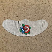 Load image into Gallery viewer, Designs by MyUtopia Shout Out:Rose US Flag Fabric Face Covering / Face Mask,Athletic Heather,Fabric Face Mask
