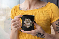 Load image into Gallery viewer, Designs by MyUtopia Shout Out:Rub Smoke Eat Repeat Ceramic Coffee Mug - Black
