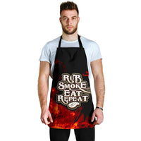 Load image into Gallery viewer, Designs by MyUtopia Shout Out:Rub Smoke Eat Repeat Funny Apron, Kitchen, Baking, BBQ, Grilling
