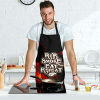 Load image into Gallery viewer, Designs by MyUtopia Shout Out:Rub Smoke Eat Repeat Funny Apron, Kitchen, Baking, BBQ, Grilling
