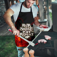 Load image into Gallery viewer, Designs by MyUtopia Shout Out:Rub Smoke Eat Repeat Funny Apron, Kitchen, Baking, BBQ, Grilling
