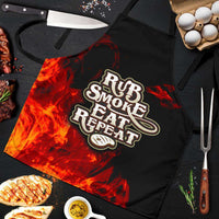 Load image into Gallery viewer, Designs by MyUtopia Shout Out:Rub Smoke Eat Repeat Funny Apron, Kitchen, Baking, BBQ, Grilling
