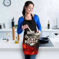 Load image into Gallery viewer, Designs by MyUtopia Shout Out:Rub Smoke Eat Repeat Funny Apron, Kitchen, Baking, BBQ, Grilling
