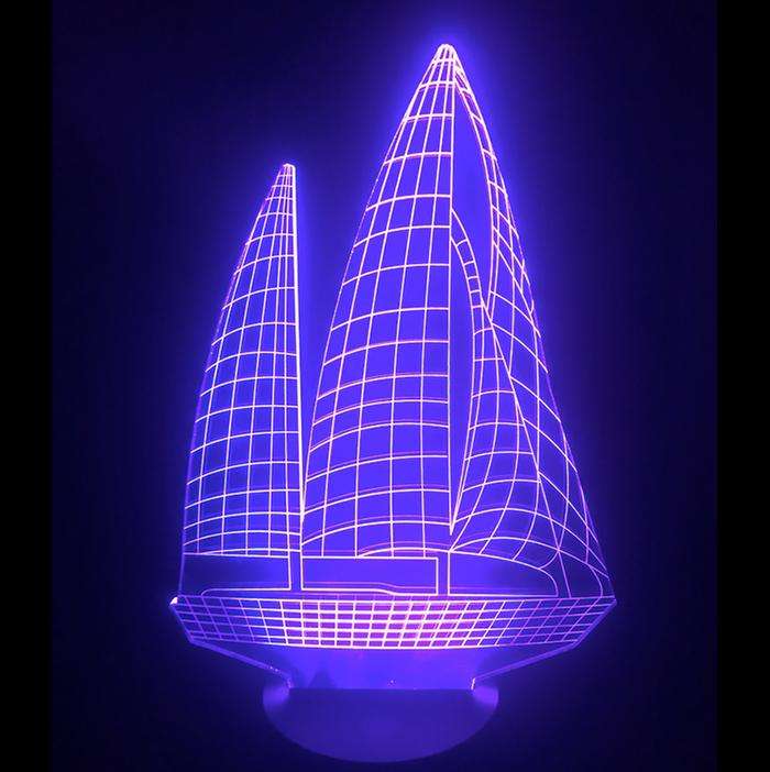 Designs by MyUtopia Shout Out:Sailboat USB Powered LED Night-light Lamp Glows in Multiple Colors
