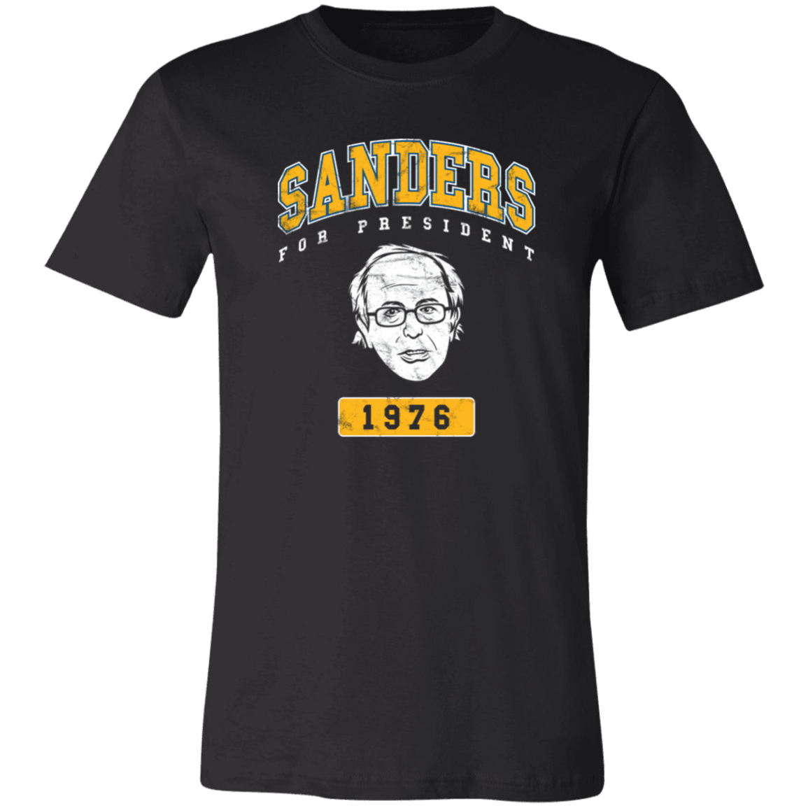 Designs by MyUtopia Shout Out:Sanders for President Unisex Jersey Short-Sleeve T-Shirt,X-Small / Black,Adult Unisex T-Shirt