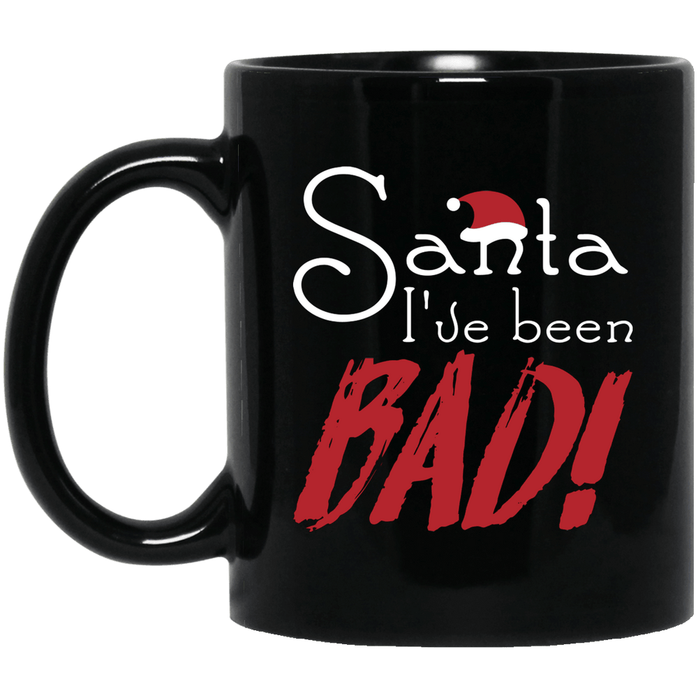 Designs by MyUtopia Shout Out:Santa I've Been Bad - Ceramic Coffee Mug - Black,Black / 11 oz,Apparel