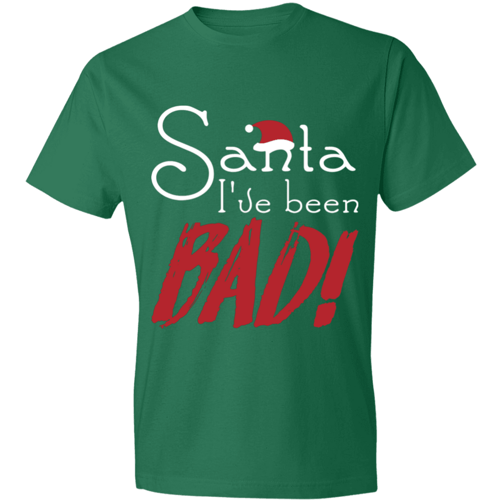 Designs by MyUtopia Shout Out:Santa I've Been Bad - Lightweight Unisex T-Shirt,Kelly Green / S,Adult Unisex T-Shirt