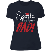 Load image into Gallery viewer, Designs by MyUtopia Shout Out:Santa I&#39;ve Been Bad - Ultra Cotton Ladies&#39; T-Shirt,Midnight Navy / X-Small,Ladies T-Shirts

