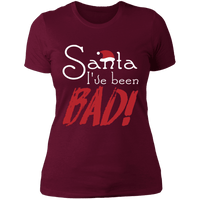 Load image into Gallery viewer, Designs by MyUtopia Shout Out:Santa I&#39;ve Been Bad - Ultra Cotton Ladies&#39; T-Shirt,Maroon / X-Small,Ladies T-Shirts
