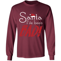 Load image into Gallery viewer, Designs by MyUtopia Shout Out:Santa I&#39;ve Been Bad - Ultra Cotton Long Sleeve T-Shirt,Maroon / S,Long Sleeve T-Shirts
