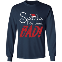 Load image into Gallery viewer, Designs by MyUtopia Shout Out:Santa I&#39;ve Been Bad - Ultra Cotton Long Sleeve T-Shirt,Navy / S,Long Sleeve T-Shirts

