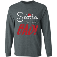 Load image into Gallery viewer, Designs by MyUtopia Shout Out:Santa I&#39;ve Been Bad - Ultra Cotton Long Sleeve T-Shirt,Dark Heather / S,Long Sleeve T-Shirts
