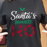 Load image into Gallery viewer, Designs by MyUtopia Shout Out:Santa&#39;s Favorite HO Adult Unisex T-Shirt
