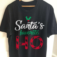 Load image into Gallery viewer, Designs by MyUtopia Shout Out:Santa&#39;s Favorite HO Adult Unisex T-Shirt
