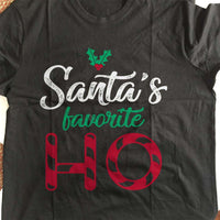 Load image into Gallery viewer, Designs by MyUtopia Shout Out:Santa&#39;s Favorite HO Adult Unisex T-Shirt
