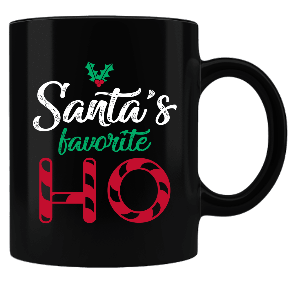 Designs by MyUtopia Shout Out:Santa's Favorite HO Ceramic Black Coffee Mug,Default Title,Ceramic Coffee Mug