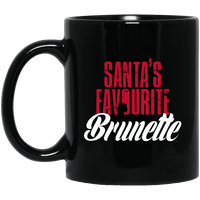 Load image into Gallery viewer, Designs by MyUtopia Shout Out:Santa&#39;s Favourite Brunette - Ceramic Coffee Mug - Black,Black / 11 oz,Apparel
