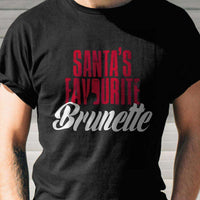 Load image into Gallery viewer, Designs by MyUtopia Shout Out:Santa&#39;s Favourite Brunette Adult Unisex T-Shirt
