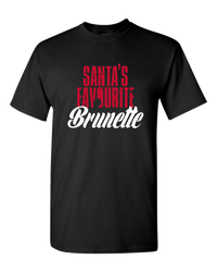 Load image into Gallery viewer, Designs by MyUtopia Shout Out:Santa&#39;s Favourite Brunette Adult Unisex T-Shirt,S / Black,Adult Unisex T-Shirt
