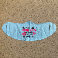 Load image into Gallery viewer, Designs by MyUtopia Shout Out:Sassy Nurse Fabric Face Covering / Face Mask,Light Blue,Fabric Face Mask
