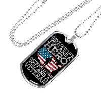 Load image into Gallery viewer, Designs by MyUtopia Shout Out:Save Millions You Are A Veteran Personalized Engravable Keepsake Dog Tag,Silver / No,Dog Tag Necklace
