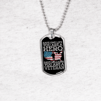 Load image into Gallery viewer, Designs by MyUtopia Shout Out:Save Millions You Are A Veteran Personalized Engravable Keepsake Dog Tag
