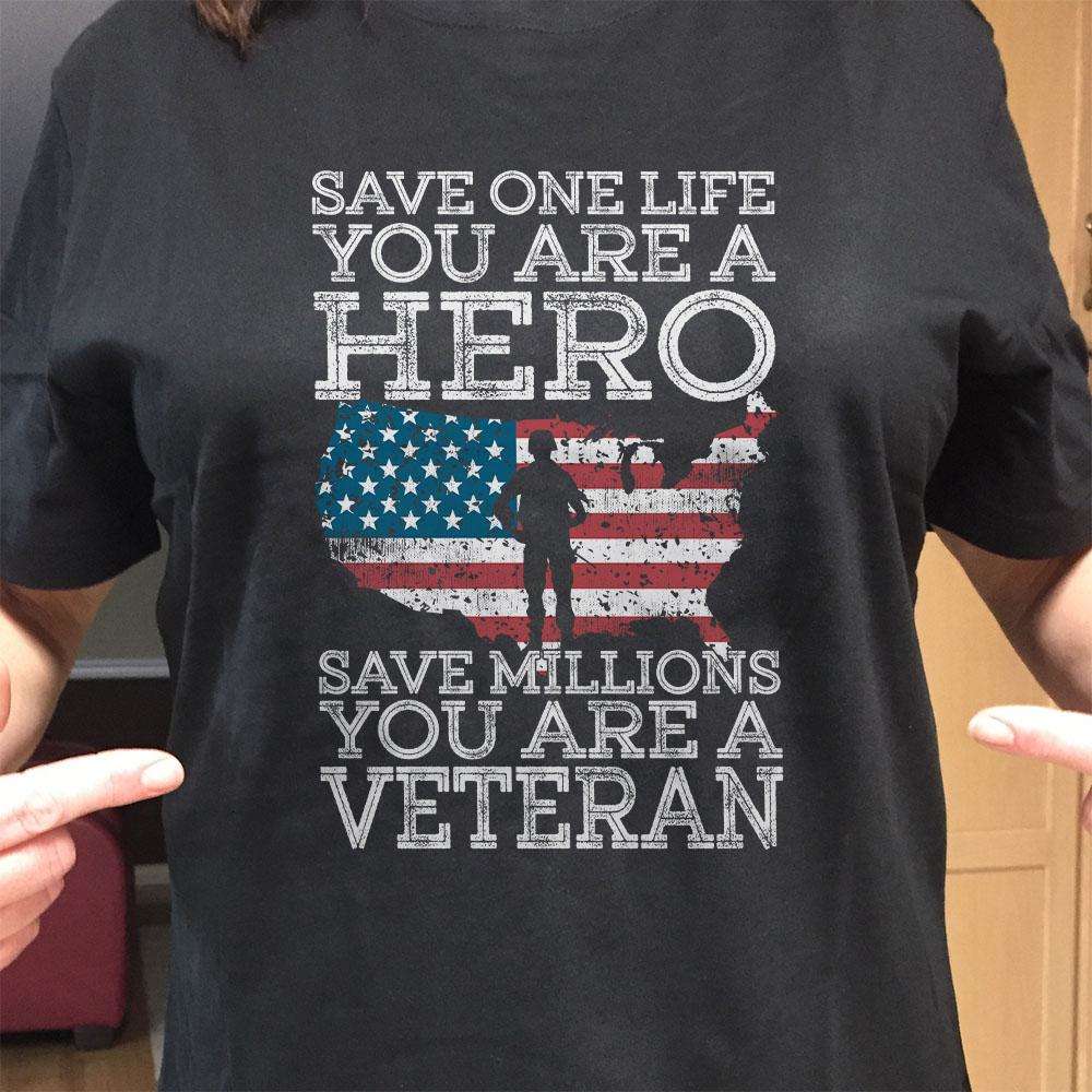 Designs by MyUtopia Shout Out:Save One Life You Are A Hero Adult Unisex T-Shirt