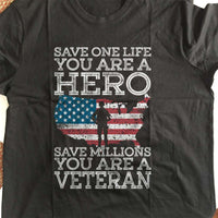 Load image into Gallery viewer, Designs by MyUtopia Shout Out:Save One Life You Are A Hero Adult Unisex T-Shirt
