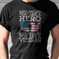 Load image into Gallery viewer, Designs by MyUtopia Shout Out:Save One Life You Are A Hero Adult Unisex T-Shirt
