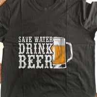 Load image into Gallery viewer, Designs by MyUtopia Shout Out:Save Water Drink Beer Drinking Humor Unisex T-Shirt
