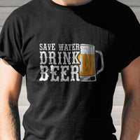 Load image into Gallery viewer, Designs by MyUtopia Shout Out:Save Water Drink Beer Drinking Humor Unisex T-Shirt

