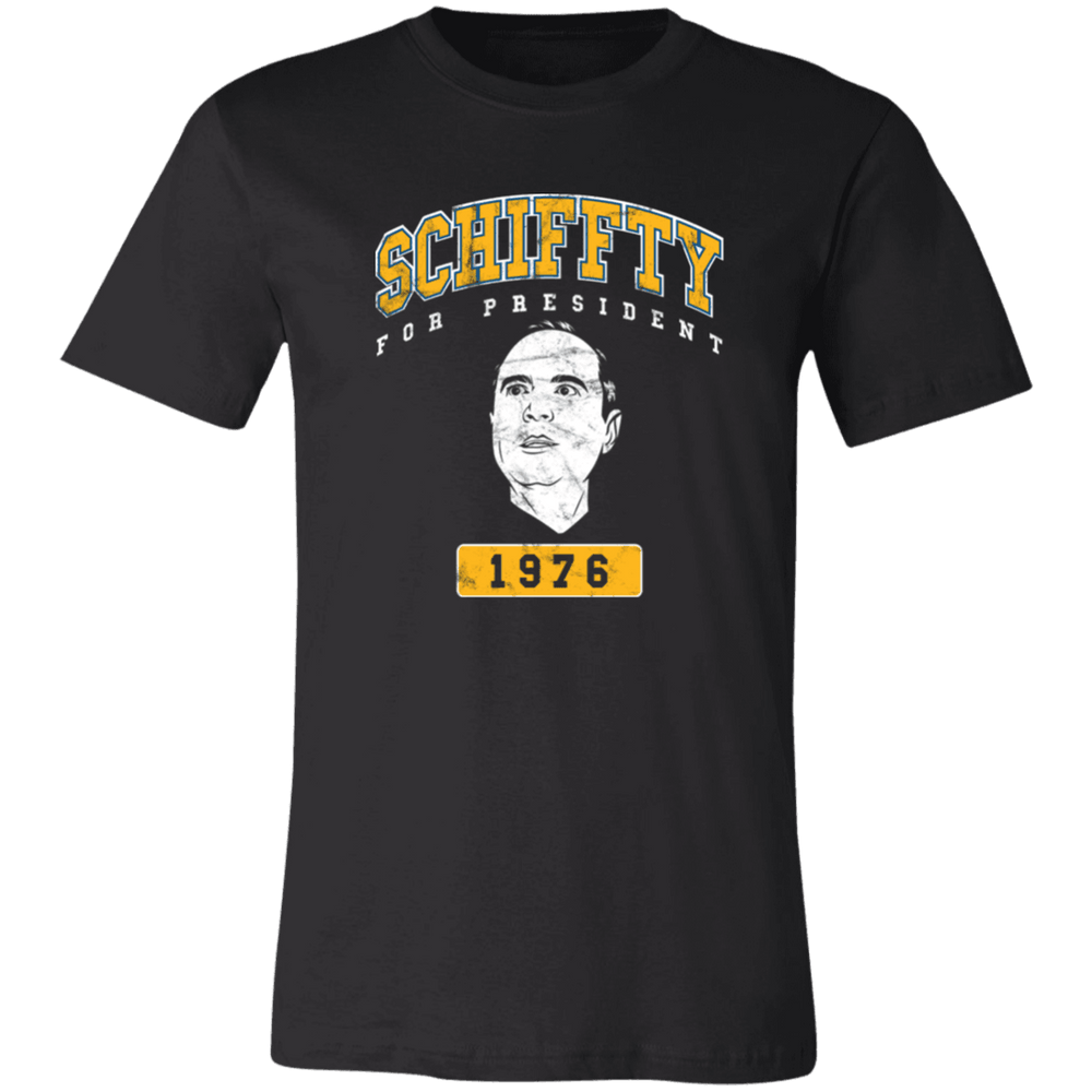 Designs by MyUtopia Shout Out:Schiffty for President Unisex Jersey Short-Sleeve T-Shirt,X-Small / Black,Adult Unisex T-Shirt